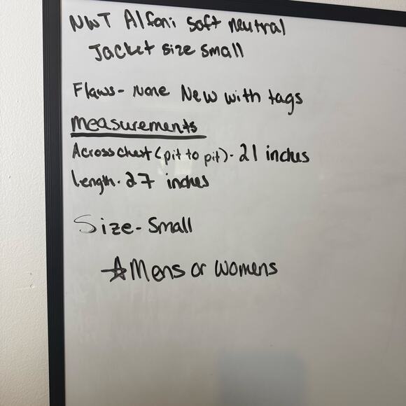 NWT Alfani Mmens/Womens Soft Neutral Jacket Size Small - Picture 8 of 8